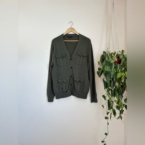 Banana Republic Olive Green Knit Cardigan
